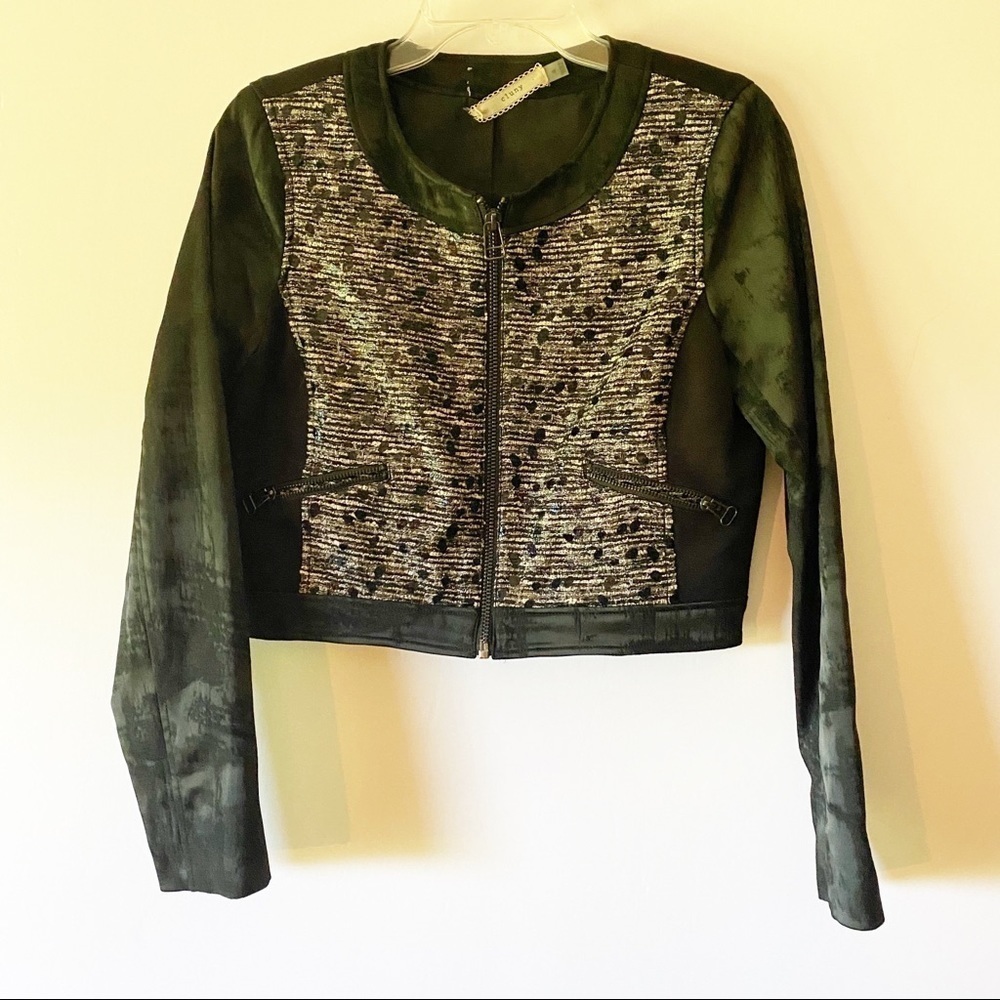 𝅺CLUNY Women’s Jacket Front Zip Long Sleeves Sz4